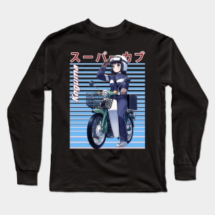 Cruising Through Life Super Cub Inspired Tee Showcasing Characters and Everyday Adventures Long Sleeve T-Shirt